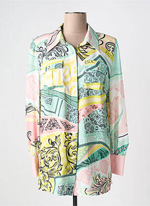 Chemisier coupe fluide manches longues vert LESLIE femme