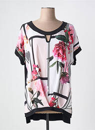 T-shirt stretch manches courtes noir JOSEPH RIBKOFF femme