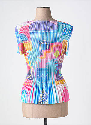 Top stretch manches courtes bleu LEO & UGO femme