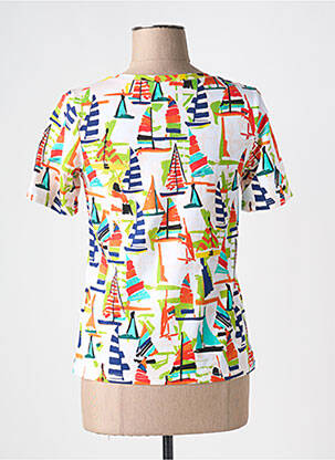 T-shirt imprimé fantaisie manches courtes orange LEO & UGO femme