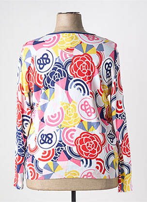 Pull col v manches longues bleu LEO & UGO femme