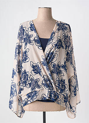 Blouse bleu ELEONORA AMADEI pour femme