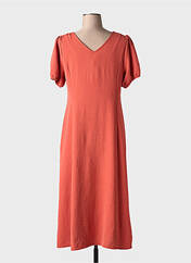 Robe mi-longue orange GEVANA pour femme seconde vue