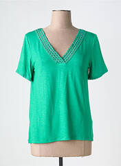 T-shirt vert LEO & UGO pour femme seconde vue