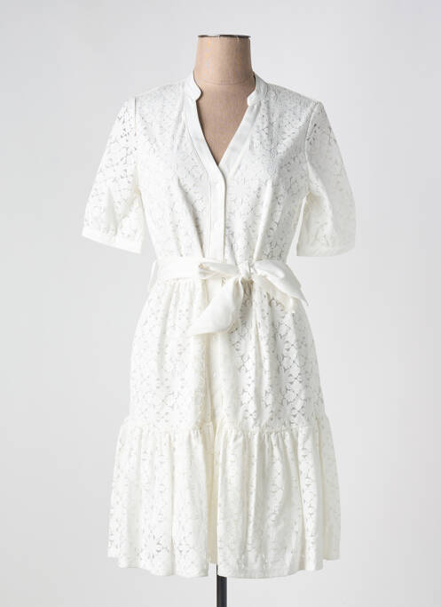 Robe mi-longue blanc LEO & UGO pour femme