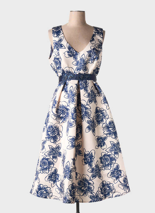 Robe mi-longue bleu ELEONORA AMADEI pour femme