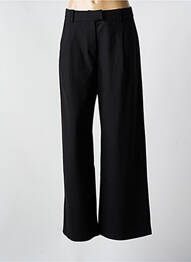 Pantalon large tissage crêpe taille normale noir SUNCOO femme