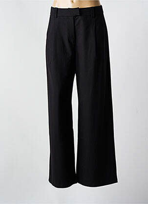 Pantalon large tissage crêpe taille normale noir SUNCOO femme