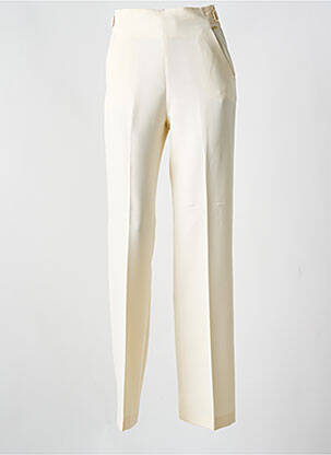 Pantalon droit taille à pinces taille haute beige KOCCA femme