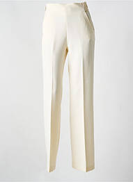 Pantalon droit tissage crêpe taille haute beige KOCCA femme