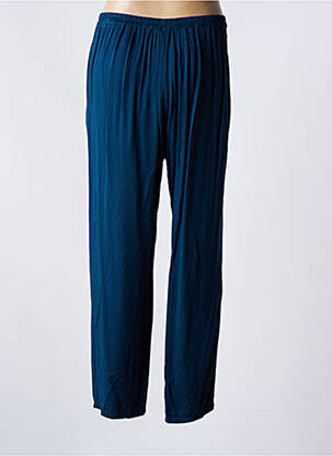 Pantalon droit tissage popeline taille normale bleu LA FEE MARABOUTEE femme