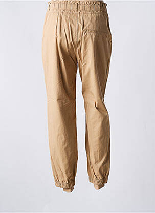 Pantalon 7/8 tissage popeline taille normale beige ONE STEP femme