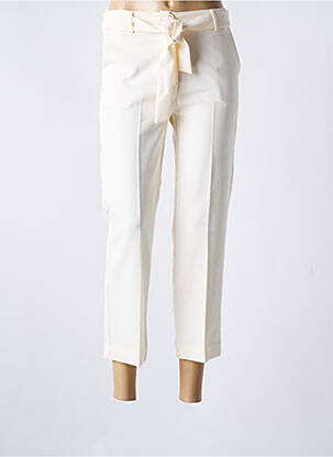 Pantalon 7/8 coupe cigarette taille normale beige KOCCA femme