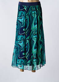 Jupe longue tissage crêpe vert LA FEE MARABOUTEE femme