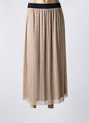 Jupe mi-longue taille normale beige LA FEE MARABOUTEE femme