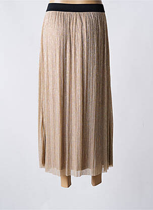 Jupe mi-longue taille normale beige LA FEE MARABOUTEE femme