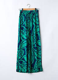 Pantalon large tissage popeline taille normale vert LA FEE MARABOUTEE femme