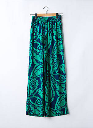 Pantalon large tissage popeline taille normale vert LA FEE MARABOUTEE femme