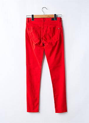 Jeans coupe slim stretch taille normale rouge ONE STEP femme