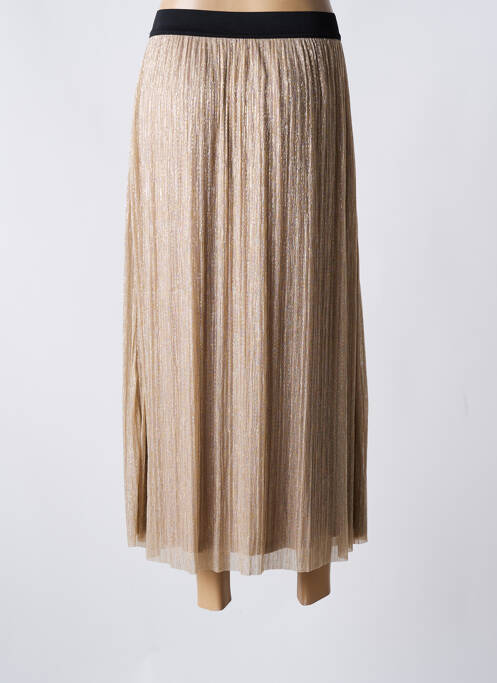Jupe mi-longue beige LA FEE MARABOUTEE pour femme