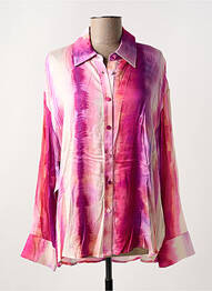 Chemisier imprimé fantaisie manches longues violet SUNCOO femme