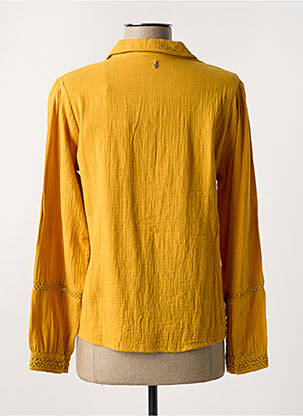 Chemisier coupe droite manches longues jaune ONE STEP femme
