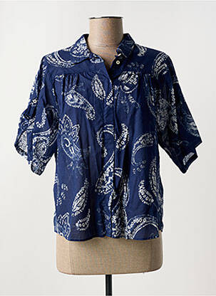 Chemisier manches courtes manches courtes bleu MAT DE MISAINE femme