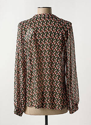 Blouse imprimé fantaisie manches longues vert ONE STEP femme