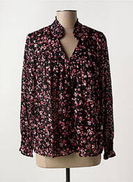 Blouse imprimé fantaisie manches longues noir IKKS femme