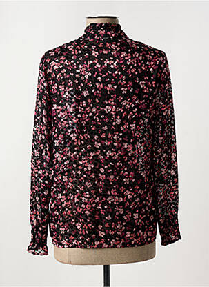 Blouse imprimé fantaisie manches longues noir IKKS femme