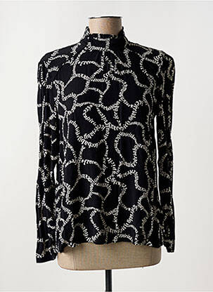Top imprimé fantaisie manches longues noir IKKS femme