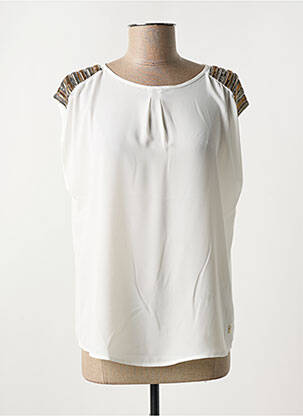 Top coupe fluide manches courtes blanc KOCCA femme