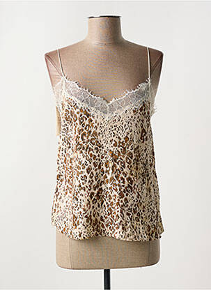 Top imprimé fantaisie fines bretelles beige KOCCA femme