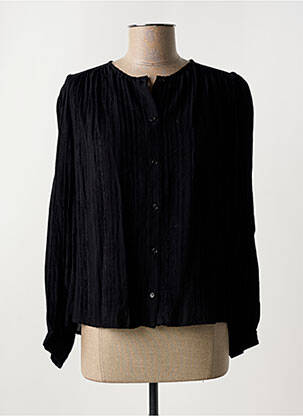 Chemisier coupe fluide manches longues noir LA FEE MARABOUTEE femme