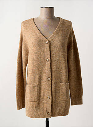Gilet manches longues stretch beige DIPLODOCUS femme