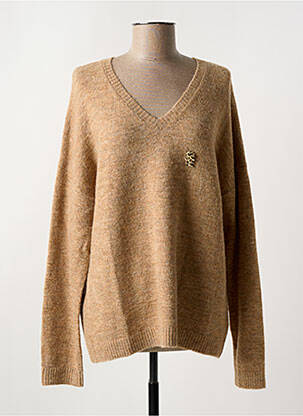 Pull coupe droite manches longues beige DIPLODOCUS femme