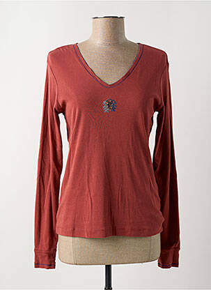 Top imprimé fantaisie manches longues bleu DIPLODOCUS femme