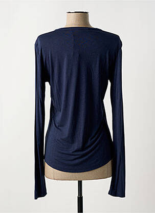 Top coupe cintrée manches longues bleu LE BOUDOIR D'EDOUARD femme