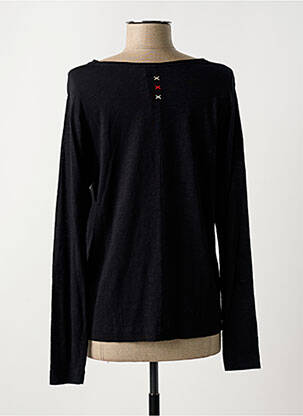 Top col rond manches longues noir DIPLODOCUS femme