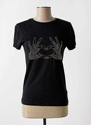 Top manches courtes manches courtes noir IKKS femme