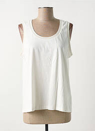 Top sans manche sans manche blanc LA FEE MARABOUTEE femme