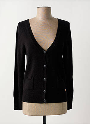 Gilet manches longues coupe cintrée noir LE BOUDOIR D'EDOUARD femme