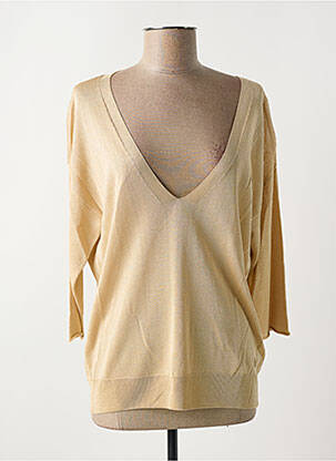 Pull col v manches 3/4 or KOCCA femme