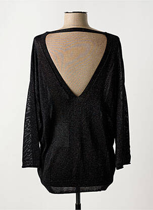 Pull col v manches 3/4 noir KOCCA femme