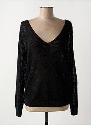 Pull col v manches longues noir KOCCA femme