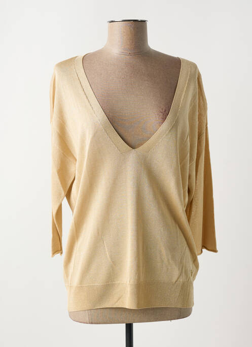 Pull col v manches 3/4 or KOCCA femme