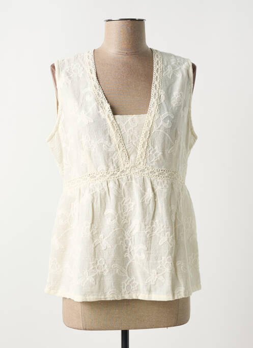 Top beige PAZ TORRAS pour femme