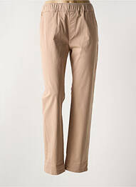Pantalon droit stretch taille normale beige REIKO femme