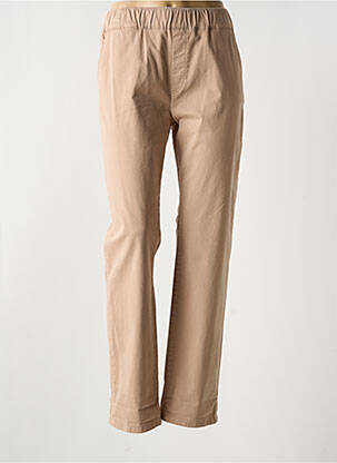 Pantalon droit stretch taille normale beige REIKO femme