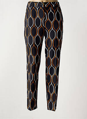 Pantalon slim tissage popeline taille normale noir LA FEE MARABOUTEE femme